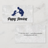 Trainer mit Welpenhund Visitenkarte (Vorne/Hinten)