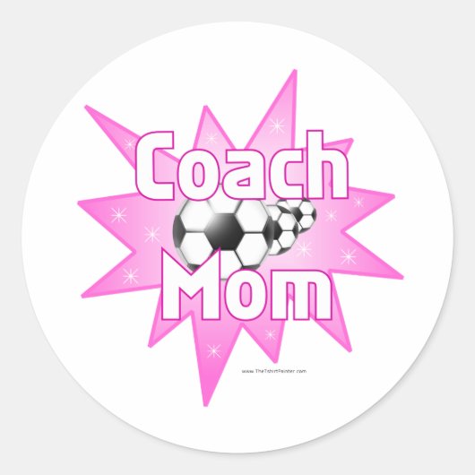 Trainer-Mom Runder Aufkleber (Vorderseite)