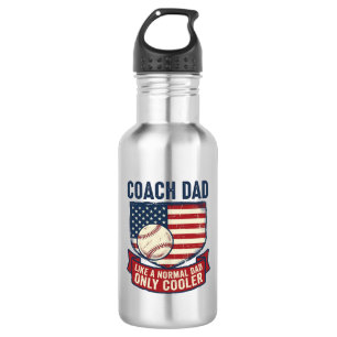 Trainer Papa Baseball Patriotisches Vintage T-Shir Edelstahlflasche