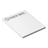Trainer sagt Volleyball Notepad 5.5"x 6 Notizblock (angewinkelt)