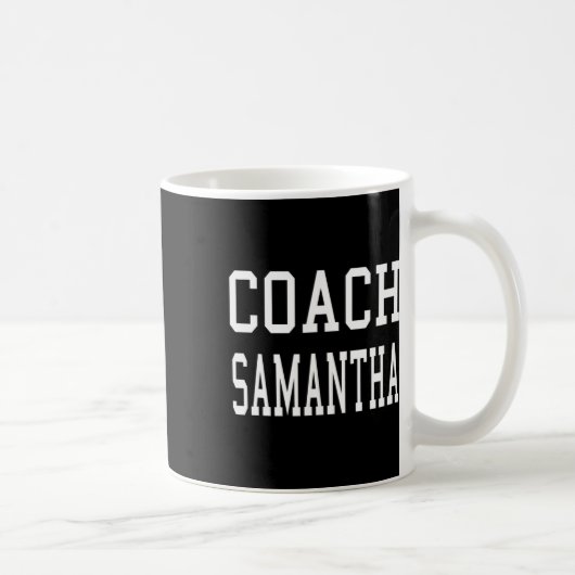 Trainer Samantha Maßgeschneiderter Fußfußball Fußb Kaffeetasse (Rechts)