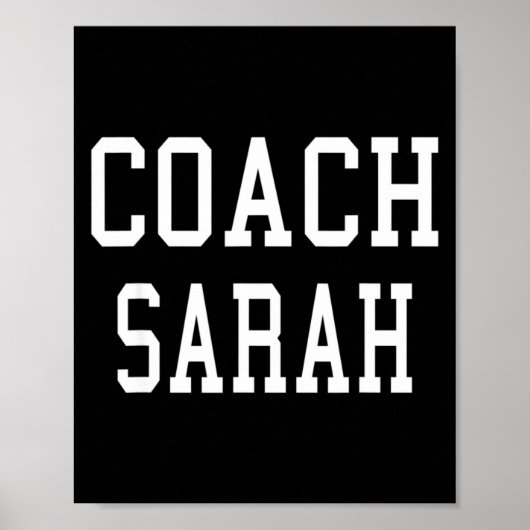 Trainer Sarah Benutzerdefiniertes Fußball-Baseball Poster (Vorne)