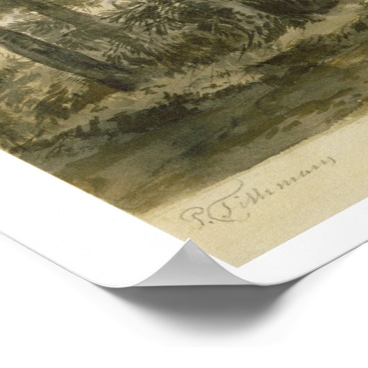 Trainer und Straßenbahnfahrer (w/c auf Papier) Poster (Ecke)