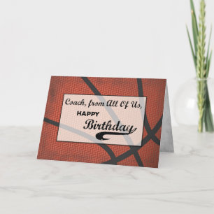 Trainer von allen uns Geburtstag Basketballkarte Karte