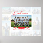 Trainer-Würdigung-Collage-Fußballteam-Unterschrift Poster (Vorne)