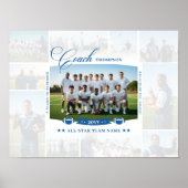 Trainer-Würdigungs-Collage-Fußballteam-Unterschrif Poster (Vorne)