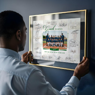 Trainer-Würdigungs-Foto-Collage-Team-Unterschrift Poster