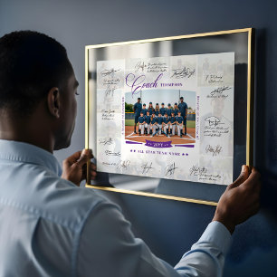 Trainer-Würdigungs-Foto-Collage-Team-Unterschrift Poster