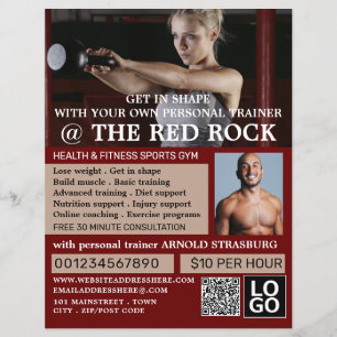 Trainerinnen, Personal Trainer, Gymnastikwerbung Flyer