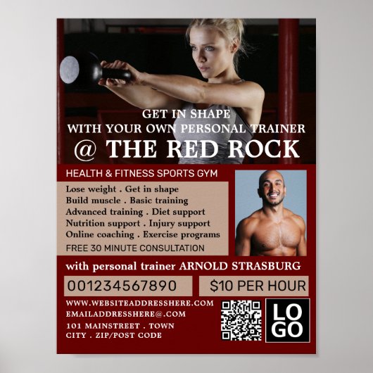 Trainerinnen, Personal Trainer, Gymnastikwerbung Poster (Vorne)