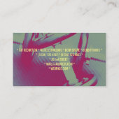 Trainerturnhallen-Artabdeckung der Fitness Visitenkarte (Rückseite)