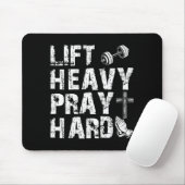 Trainiere hart, bete hart, Christliches Geschenk f Mousepad (Mit Mouse)