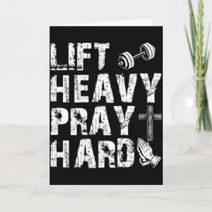 Trainiere hart, bete hart, Fitnessstudio Workout C Karte