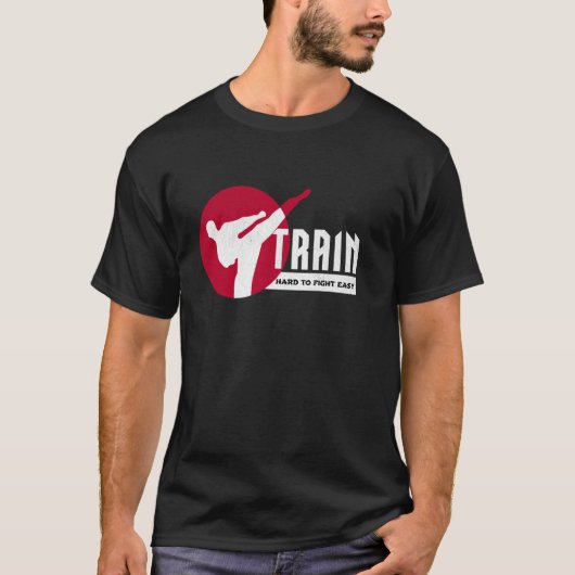Trainiere hart, kämpfe leicht. Vorbereitung führt T-Shirt (Vorderseite)