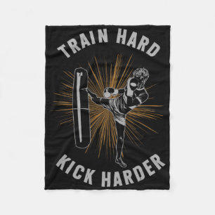 Trainiere Hart Kick Harter Kickboxen Martial Arts Fleecedecke