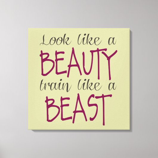 Trainiere hart und sieh dabei super gut aus leinwanddruck (Vorderseite)