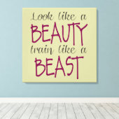 Trainiere hart und sieh dabei super gut aus leinwanddruck (Insitu (Holzboden))