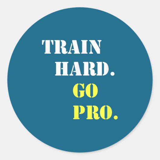 Trainiere Hart Und Werde Profi - Training - Srt -  Runder Aufkleber (Vorderseite)