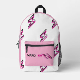 "Trainiere härter" Blitz Bedruckter Rucksack