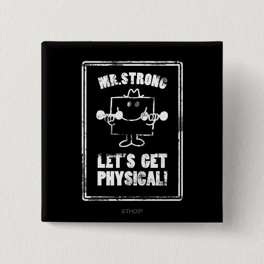 Trainiere mit Mr. Strong Button (Vorderseite)