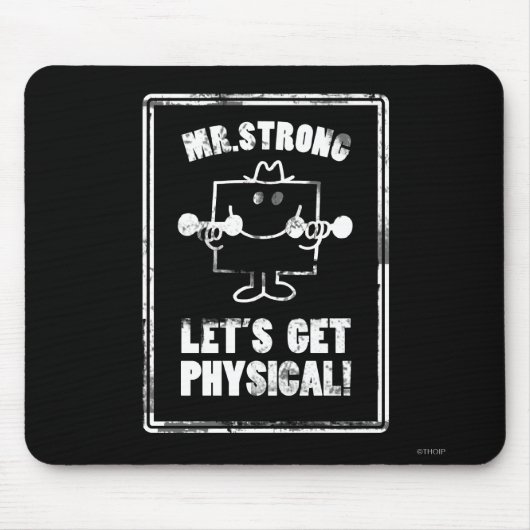 Trainiere mit Mr. Strong Mousepad (Vorne)