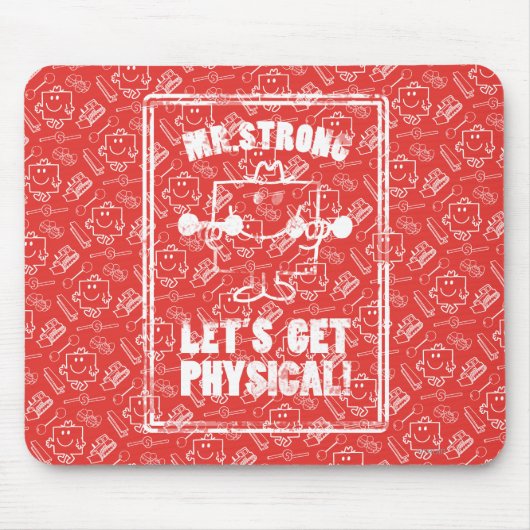 Trainiere mit Mr. Strong Mousepad (Vorne)