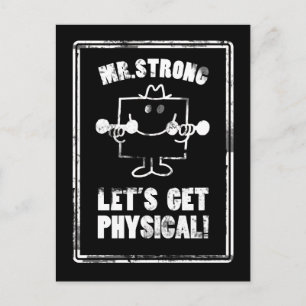 Trainiere mit Mr. Strong Postkarte