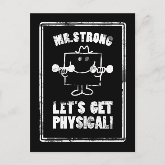 Trainiere mit Mr. Strong Postkarte (Vorderseite)