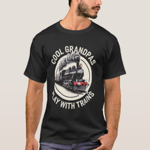 Trainiere Opa Schienenfahrzeug Cool Opas Spiel W T-Shirt
