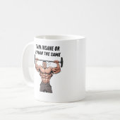 Trainiere verrückt oder bleibe gleich kaffeetasse (Vorderseite Links)