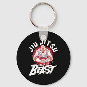 Trainiere wie ein Biest - Brazilian Jiu Jitsu Mma Schlüsselanhänger