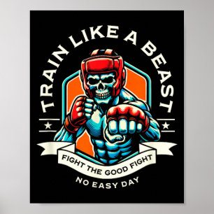 Trainiere wie ein Kämpfer MMA Martial Arts Boxen Poster