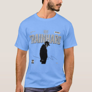 TrainiereHart Skullman Dunkler Fitnessstudio-Motiv T-Shirt