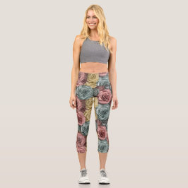 Trainieren Sie farbenfrohe Bläseryoga Capri Leggings