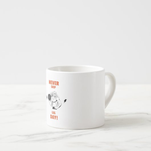 Trainieren Sie nie den Gymnastiker am Bein Espressotasse (Vorderseite Rechts)