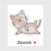 Trainierende Katze Aufkleber (Blatt)