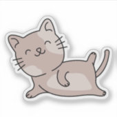 Trainierende Katze Aufkleber (Vorderseite)