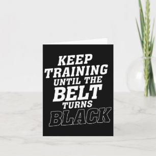 Training behalten, bis der Gürtel Black Karate Ju  Karte