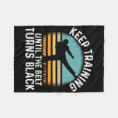 Training behalten, bis der Gürtel den schwarzen Re Fleecedecke (Vorderseite (Horizontal))