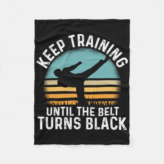 Training behalten, bis der Gürtel den schwarzen Re Fleecedecke (Vorderseite)