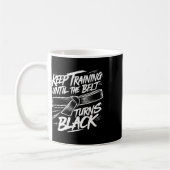 Training behalten, bis der Gürtel schwarze Karate Kaffeetasse (Links)