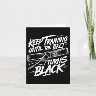 Training behalten, bis der Gürtel schwarze Karate Karte