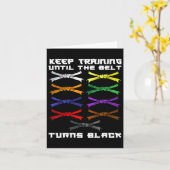 Training behalten, bis der Gürtel schwarze Karate Karte (Gelbe Blume)
