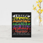 Training behalten, bis der Gürtel zum Black Karate Karte (Gelbe Blume)