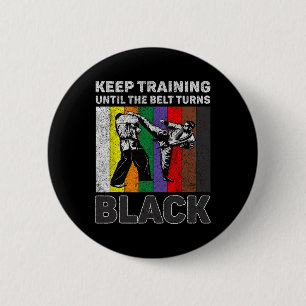 Training behalten, bis der Gürtel zum schwarzen Ta Button