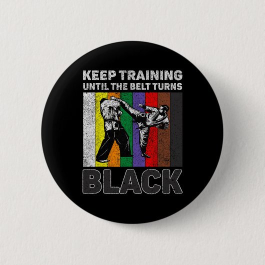 Training behalten, bis der Gürtel zum schwarzen Ta Button (Vorderseite)
