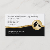 Training Business Cards für klassische Hunde Visitenkarte (Vorderseite)
