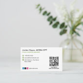 Training Fitness Coach | Black White Barcode Visitenkarte (Stehend Vorderseite)