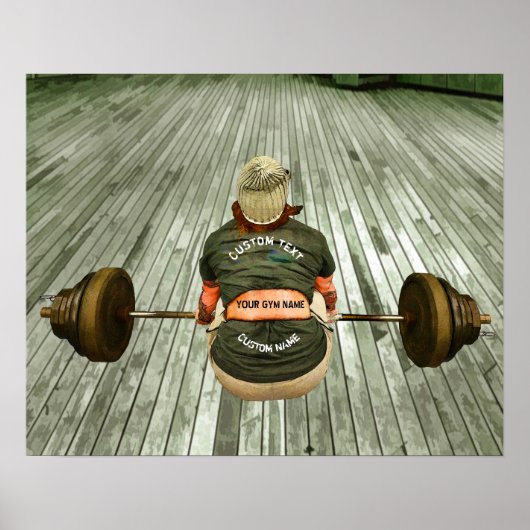 Training für das Eigengewicht von GYM mit Ihrem Na Poster (Vorne)