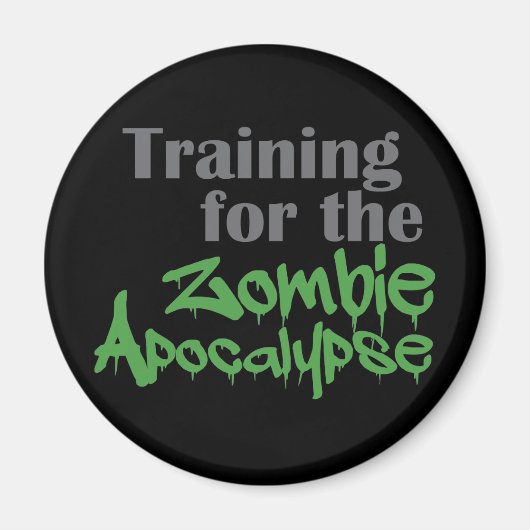 Training für das Funny Workout der Zombie-Apokalyp Magnet (Vorne)